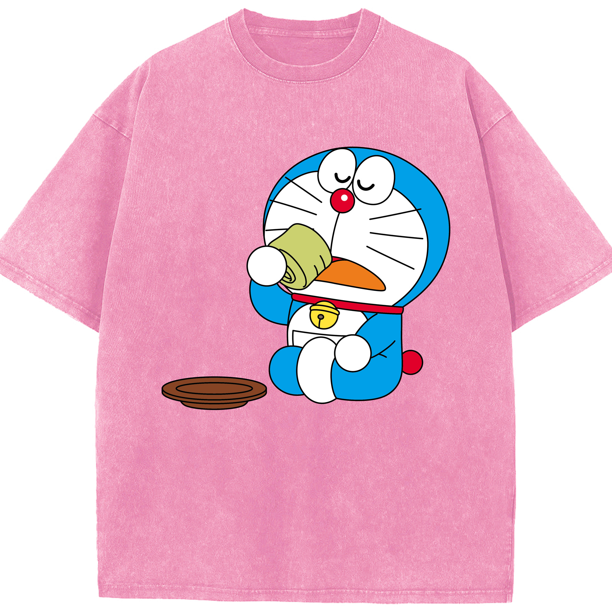 （画像用） ドラえもん Doraemon 綿100% ヴィンテージ風 半袖Tシャツ（フロントプリント）
